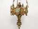 Ormolu chandelier church pilot cloisonné enamel cross Napoleon III 19th