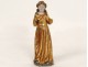 Small sculpture statue Blessed Virgin Mary carved gilt XVIII