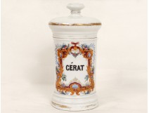 Apothecary jar pharmacy porcelain flowers Cérat nineteenth century Paris