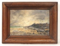 HST table Alfred waterfront landscape Casile Normandy beach painting XIX