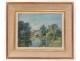 HSP landscape painting along the Seine River Alfred Veillet trees painting twentieth