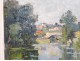 HSP landscape painting along the Seine River Alfred Veillet trees painting twentieth