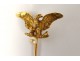 Tie Pin 18K solid gold eagle gold pearl small punch twentieth century