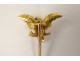 Tie Pin 18K solid gold eagle gold pearl small punch twentieth century