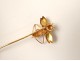 Pin 18K solid gold tie bee garnet gold eagle head twentieth century