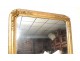 Stuccoed wood mantel mirror golden flowers Ice Napoleon III XIXth century