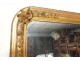 Stuccoed wood mantel mirror golden flowers Ice Napoleon III XIXth century