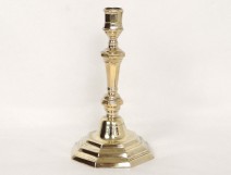 Bougeoir flambeau Louis XIV bronze pans coupés candlestick XVIIIème siècle