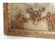 Reliquary paperolle carved gilded frame flowers landscape reliquary 18th