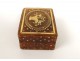 Fly box tortoiseshell inlaid gold flower basket XVIII characters