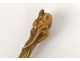 Seal gilded bronze snake monkey stamp Fremiet animal sculptor XIX