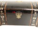 Pearl inlaid jewelry box blackened wood brass Napoleon III nineteenth Tahan