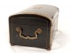 Pearl inlaid jewelry box blackened wood brass Napoleon III nineteenth Tahan