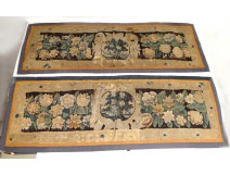 Aubusson tapestries pair valances landscape flower tapestry XVIII