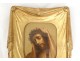 Wooden frame stuccoed golden shroud Shroud Christ portrait frame XIX