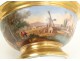 Paris porcelain bowl Cup boats landscapes characters Empire XIX