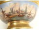 Paris porcelain bowl Cup boats landscapes characters Empire XIX