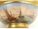 Paris porcelain bowl Cup boats landscapes characters Empire XIX