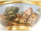 Paris porcelain bowl Cup boats landscapes characters Empire XIX