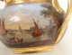 Coffee Service teapot sugar porcelain Paris landscape boats nineteenth Empire