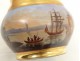 Coffee Service teapot sugar porcelain Paris landscape boats nineteenth Empire