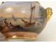 Coffee Service teapot sugar bowl porcelain Paris landscape boats nineteenth Empire