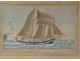 Rare blech boat schooner La Vendée Gilbert Pajot Sables d&#39;Olonne twentieth