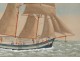 Rare blech boat schooner La Vendée Gilbert Pajot Sables d&#39;Olonne twentieth