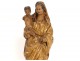 Sculpture Madonna and Child Jesus wooden carved gilded Spanish eighteenth century