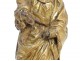 Sculpture Madonna and Child Jesus wooden carved gilded Spanish eighteenth century