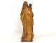 Sculpture Madonna and Child Jesus wooden carved gilded Spanish eighteenth century