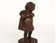 Bronze sculpture Juan Clara small chair girl child girl flesh twentieth century