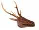 Wooden deer head sculpture carved Black Forest nineteenth trophy horns