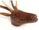 Wooden deer head sculpture carved Black Forest nineteenth trophy horns