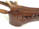 Wooden deer head sculpture carved Black Forest nineteenth trophy horns