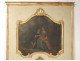 Louis XV pier mirror HSP characters gallant scene carved gilt 19th