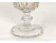 Charles X crystal goblet engraved gilt flowers nineteenth century Baccarat