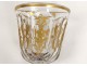 Charles X crystal goblet engraved gilt flowers nineteenth century Baccarat