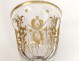 Charles X crystal goblet engraved gilt flowers nineteenth century Baccarat