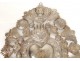 Ex-voto heart of Mary devotion silver metal heads cherubs nineteenth century