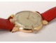 Strap wristwatch 18K solid gold watch Universal Genève Switzerland twentieth