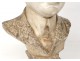 Bust sculpture notable man Henri-Raphaël Moncassin plaster XXth century