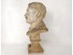 Bust sculpture notable man Henri-Raphaël Moncassin plaster XXth century