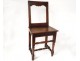 Lorraine french antique chair flesh eighteenth century oak