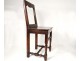 Lorraine french antique chair flesh eighteenth century oak