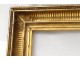 Wooden frame stuccoed golden acanthus leaves french antique frame nineteenth century