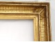 Wooden frame stuccoed golden acanthus leaves french antique frame nineteenth century