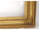 Wooden frame stuccoed golden acanthus leaves french antique frame nineteenth century