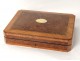 Box set box magnifier amboine wood chips rose Napoleon III XIXth century