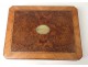 Box set box magnifier amboine wood chips rose Napoleon III XIXth century